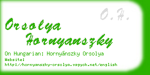 orsolya hornyanszky business card